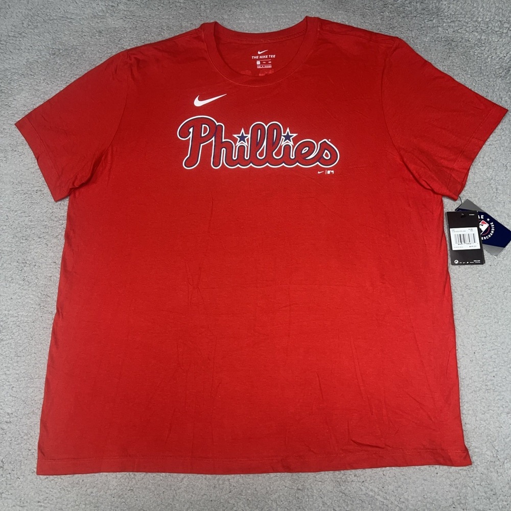 NWT Nike Philadelphia Phillies Bryce Harper T Shirt Men's Sz 2XL XXL Red #3 MLB